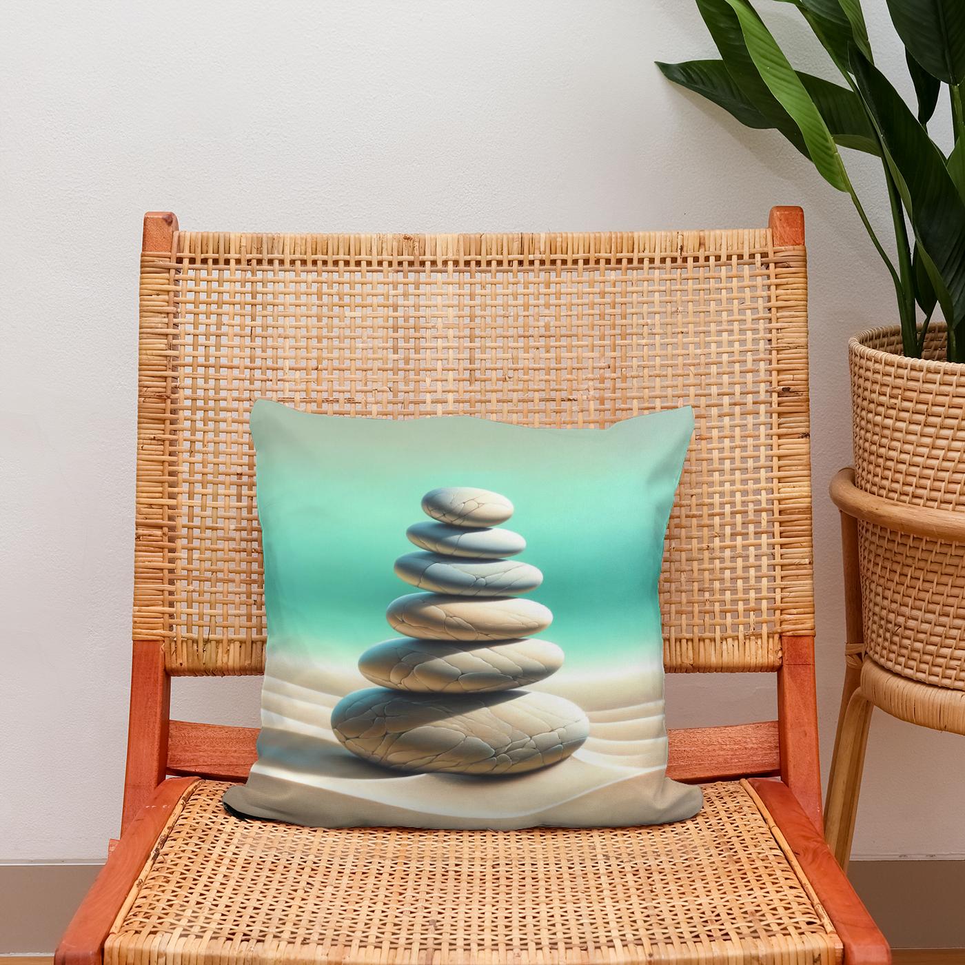 Zen Stone Array Cotton Cushion