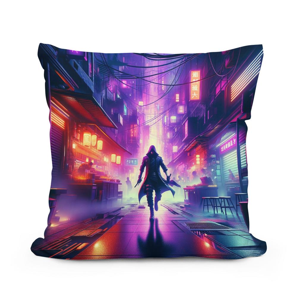 Neon Shadow Cotton Cushion