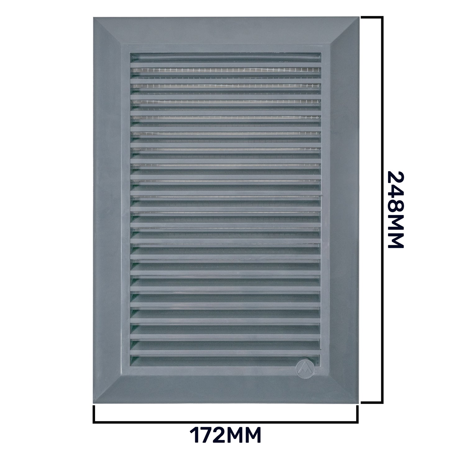 Louvre Vent Graphite Duo Smart 140/210 140mm X 210mm With Fly Mesh