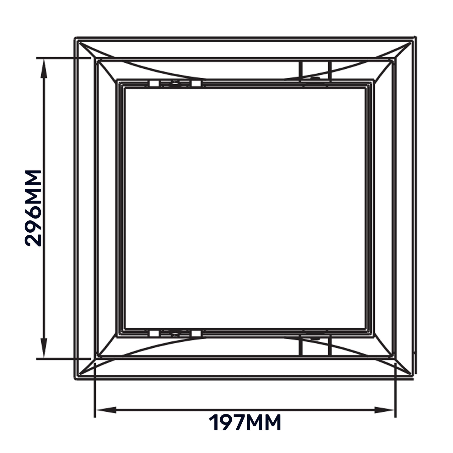 Access Panel Door PP, White 200mm x 300mm