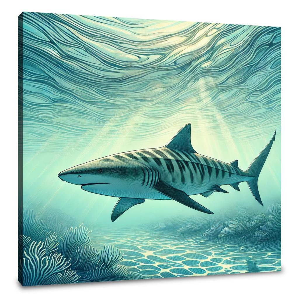 Zebra Shark Serenity Canvas