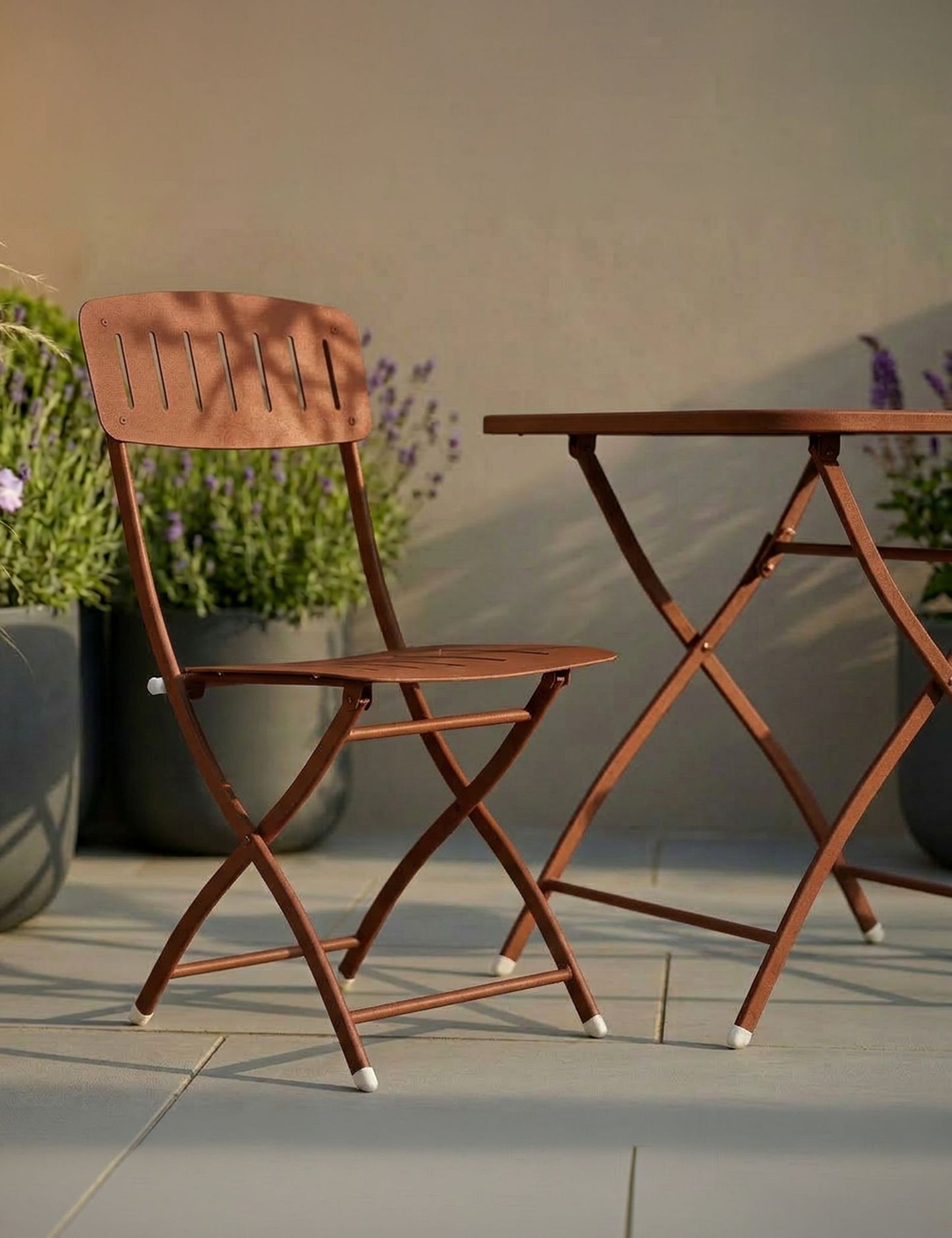 Venice 2 Seater Folding Bistro Set in Cayenne Orange