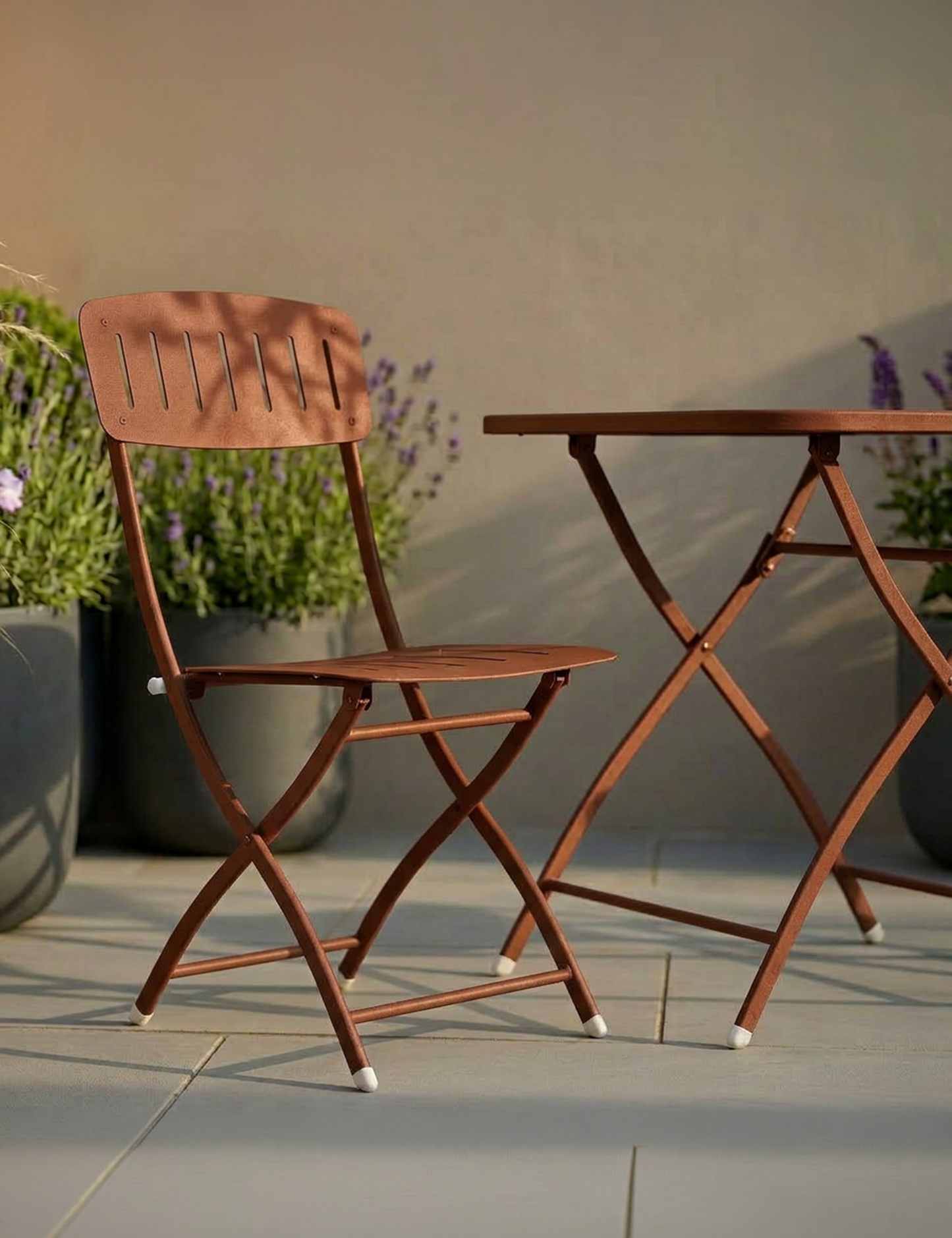Venice 2 Seater Folding Bistro Set in Cayenne Orange