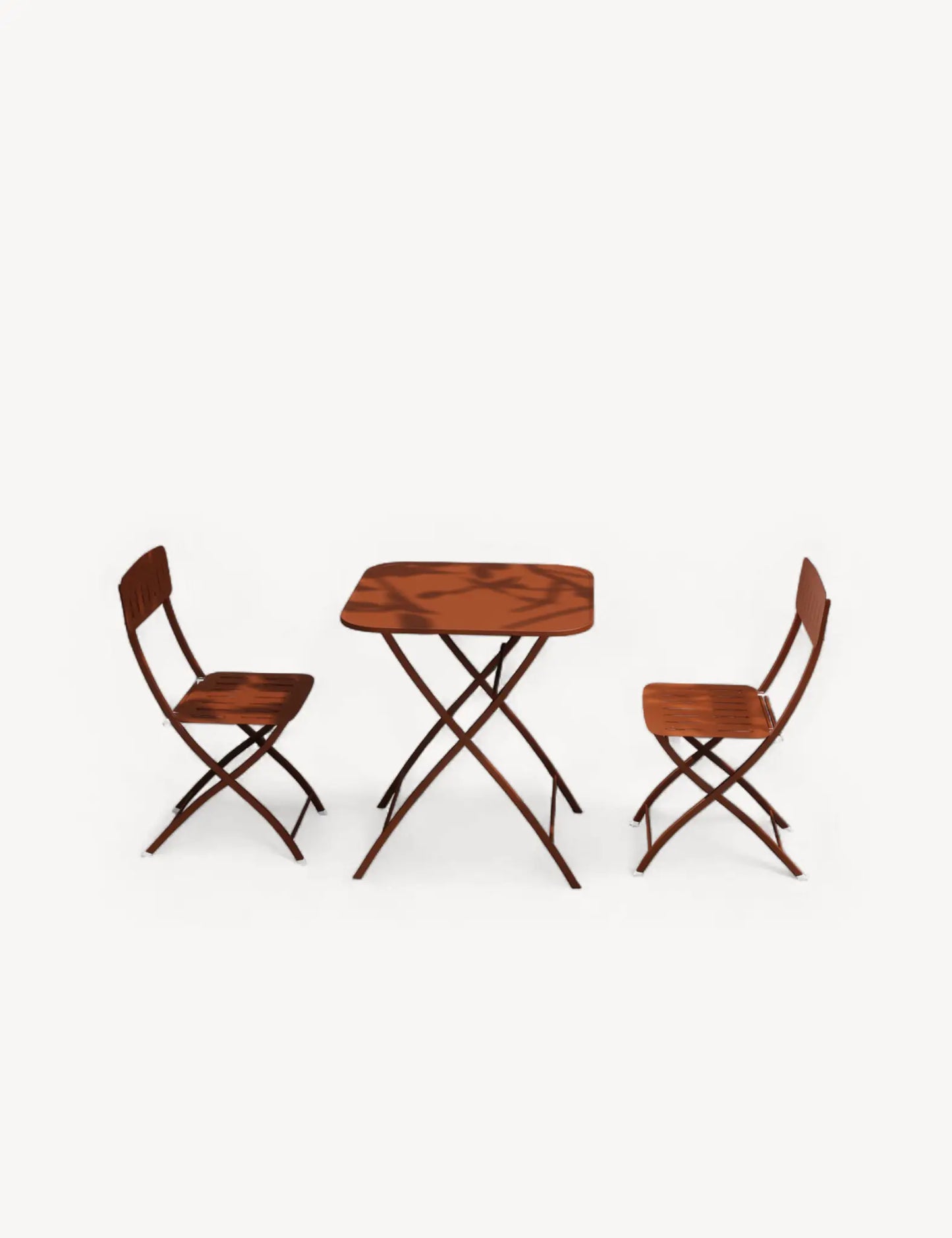 Venice 2 Seater Folding Bistro Set in Cayenne Orange