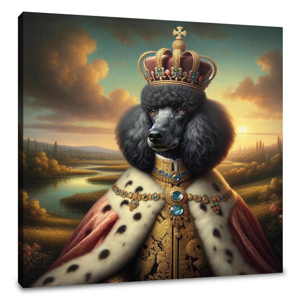 Regal Poodle Majesty Canvas