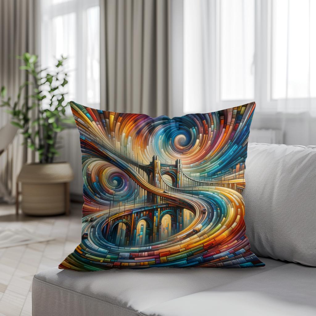 Timeless Bridge Spectrum Cotton Cushion