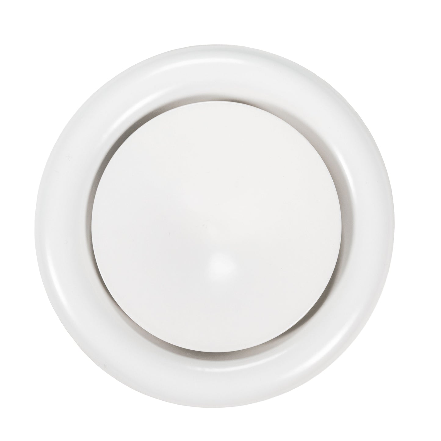 White Metal Extract Ceiling Valve 125mm - Anemostat SV