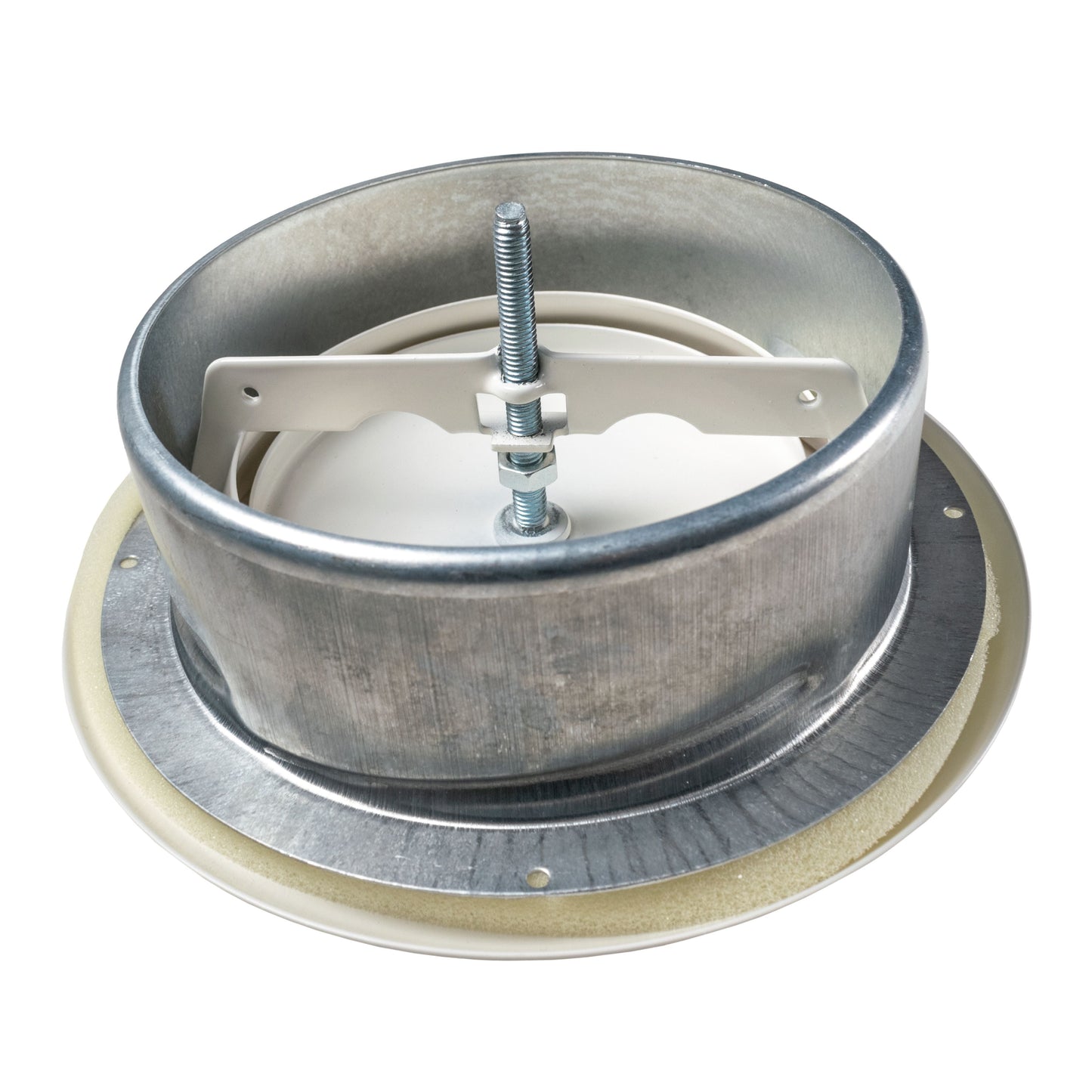White Metal Extract Ceiling Valve 125mm - Anemostat SV