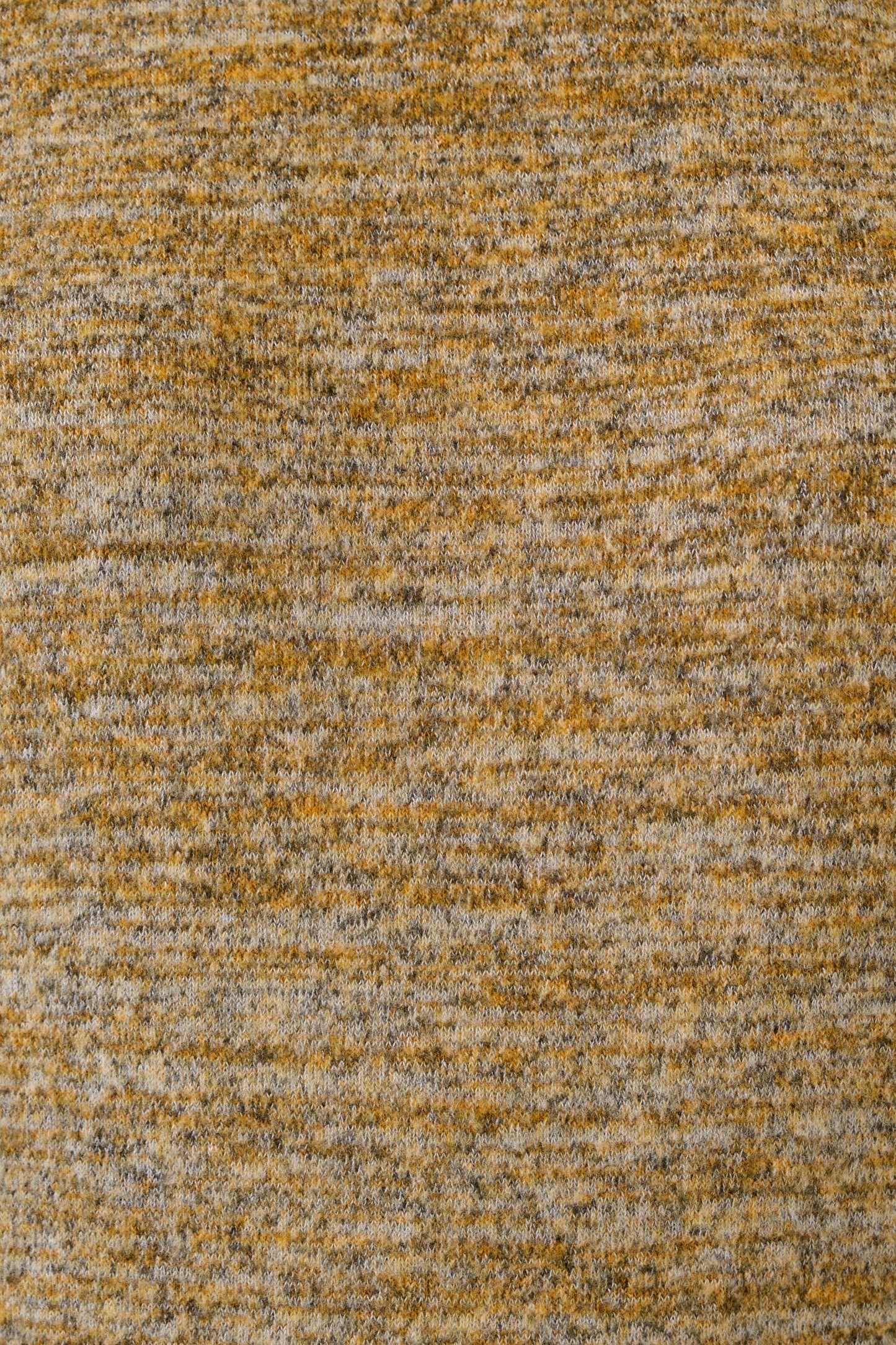 Vista Soft Marl Polo Neck Short Sleeve Top - Mustard