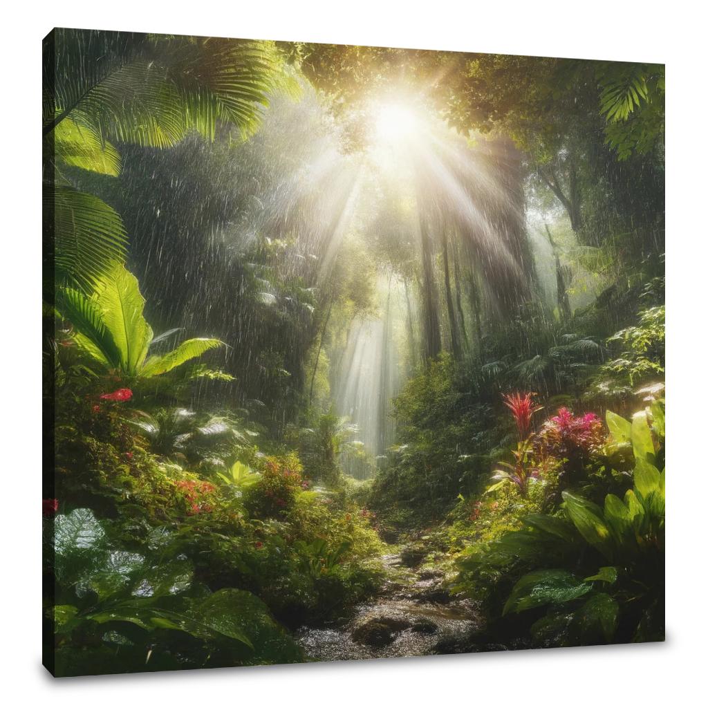 Tropical Rain Shower Canvas