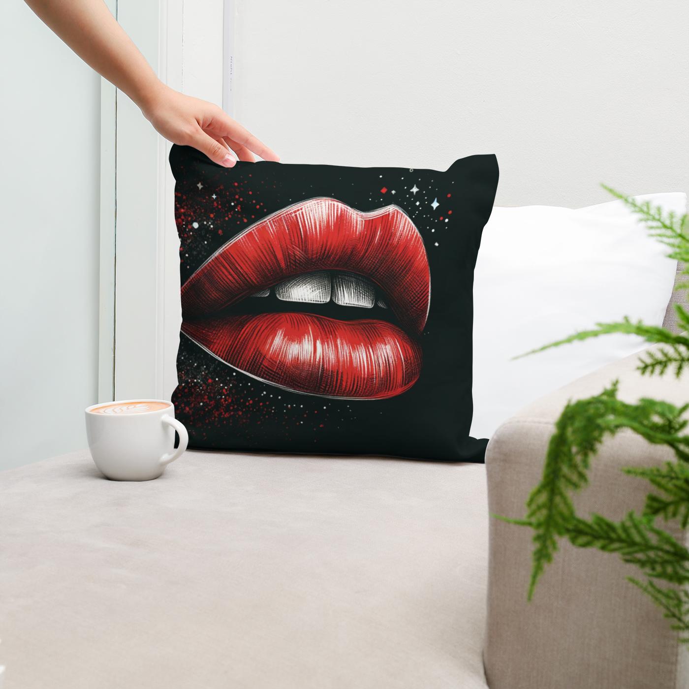 Scarlet Whisper Cotton Cushion