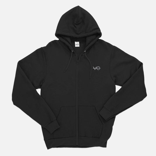 VO Embroidered Zip Up Hoodie (Unisex)