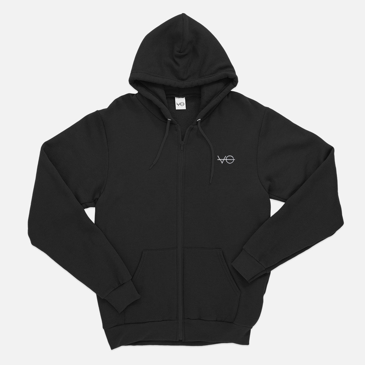 VO Embroidered Zip Up Hoodie (Unisex)
