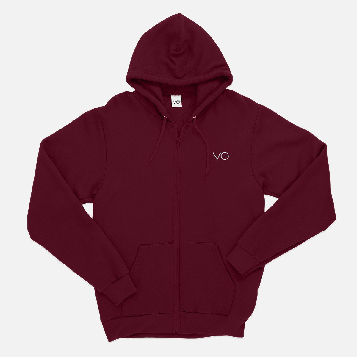 VO Embroidered Zip Up Hoodie (Unisex)