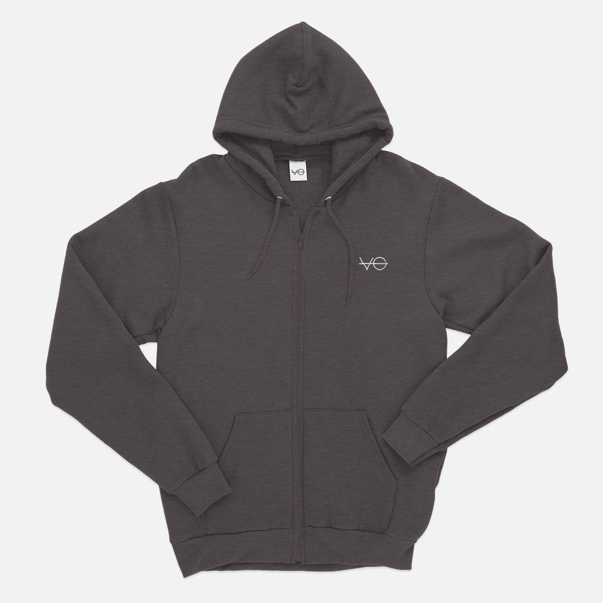 VO Embroidered Zip Up Hoodie (Unisex)