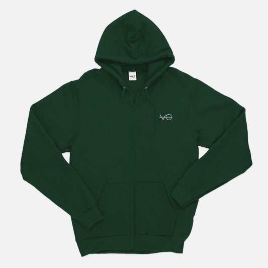 VO Embroidered Zip Up Hoodie (Unisex)