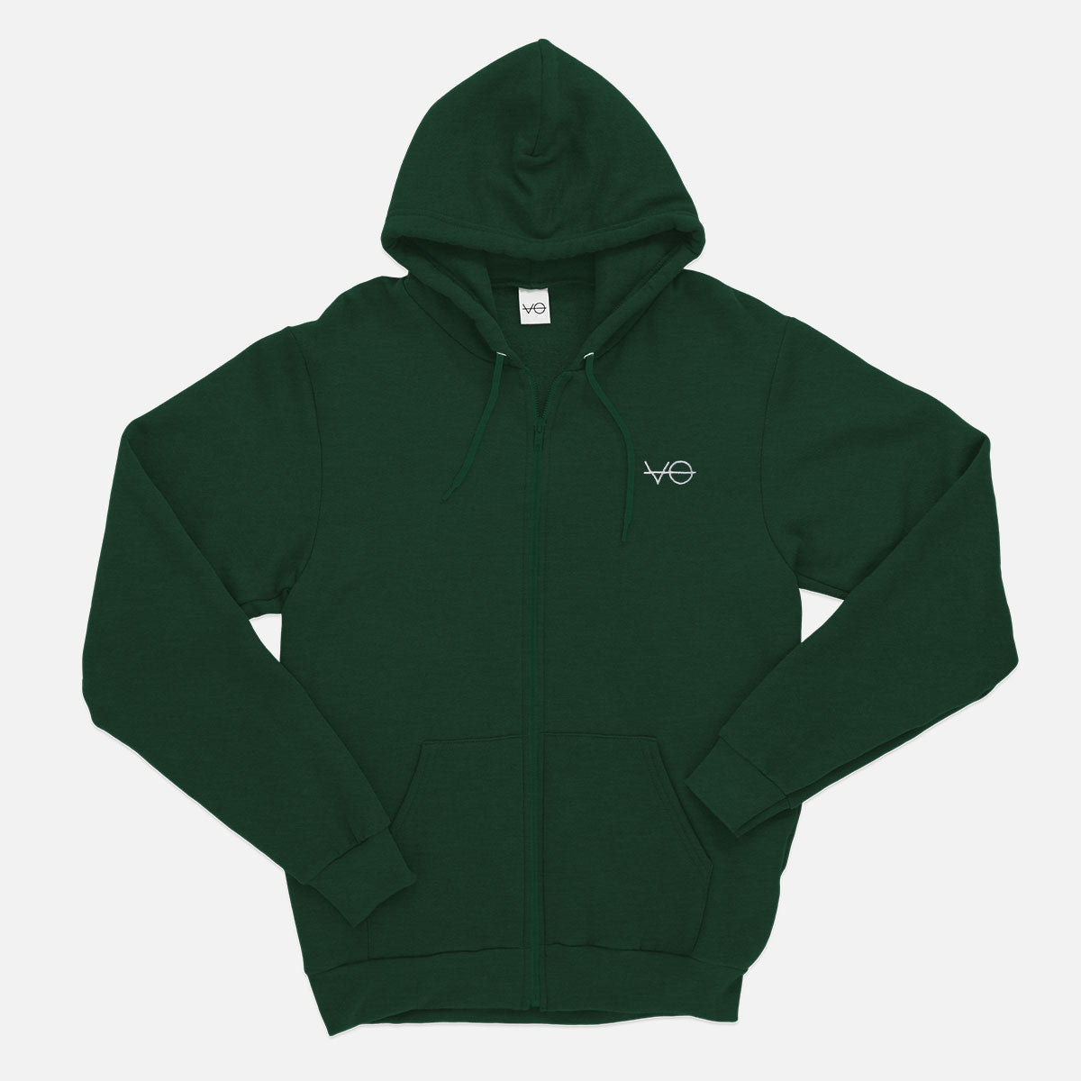 VO Embroidered Zip Up Hoodie (Unisex)