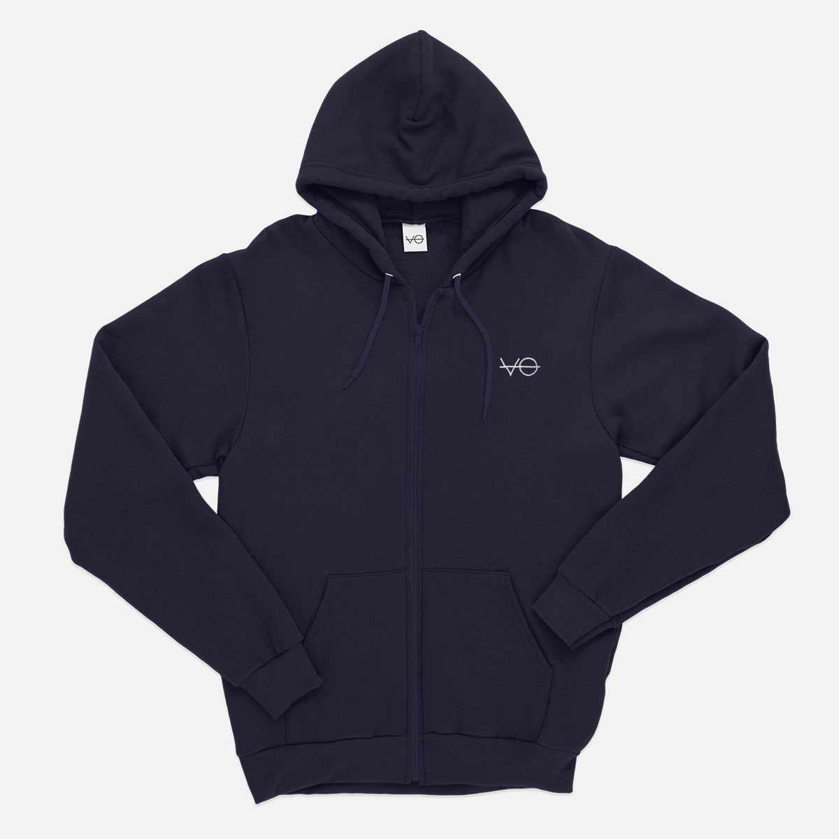 VO Embroidered Zip Up Hoodie (Unisex)