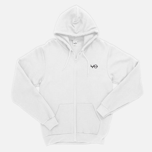 VO Embroidered Zip Up Hoodie (Unisex)
