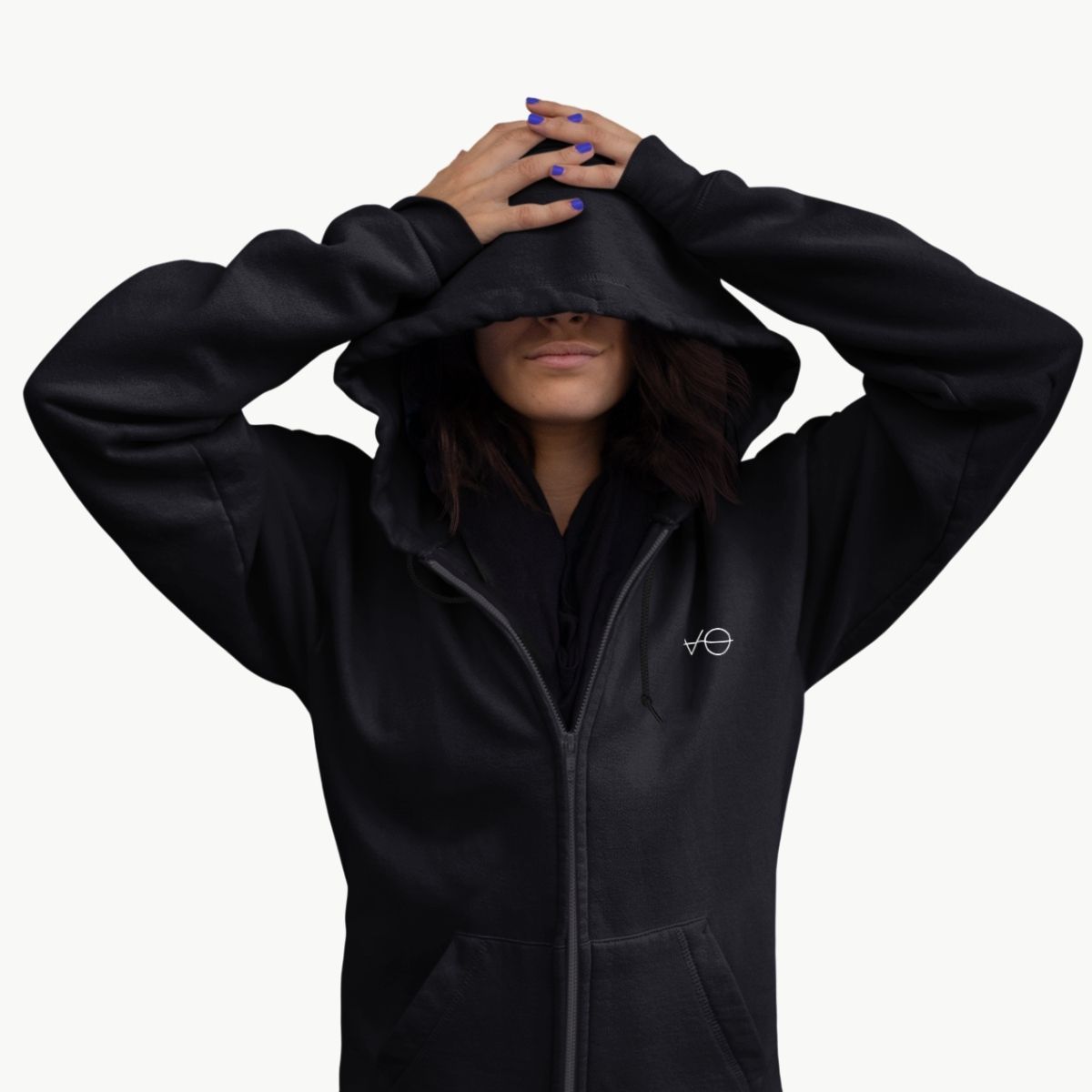 VO Embroidered Zip Up Hoodie (Unisex)