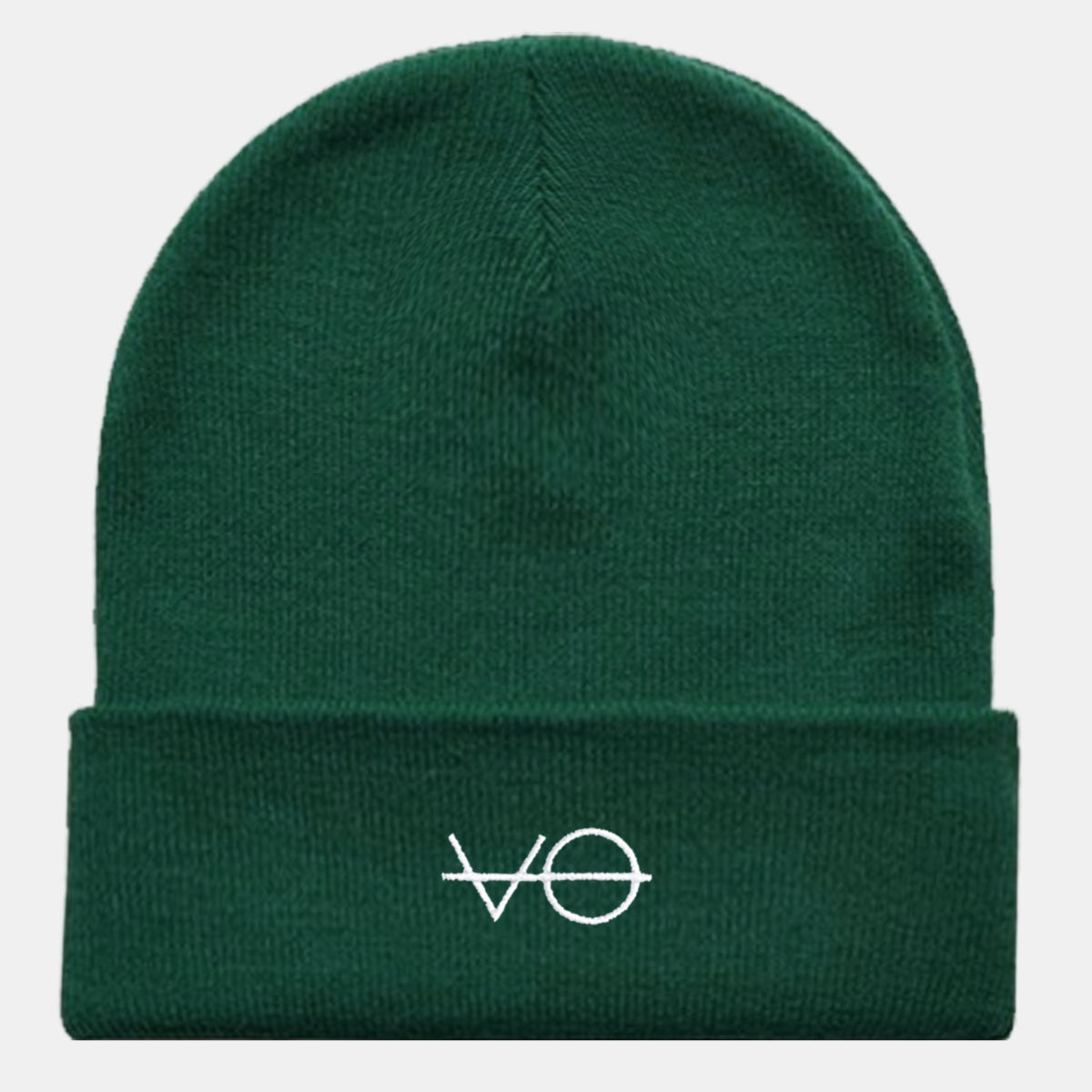 VO Embroidered Vegan Cuffed Beanie