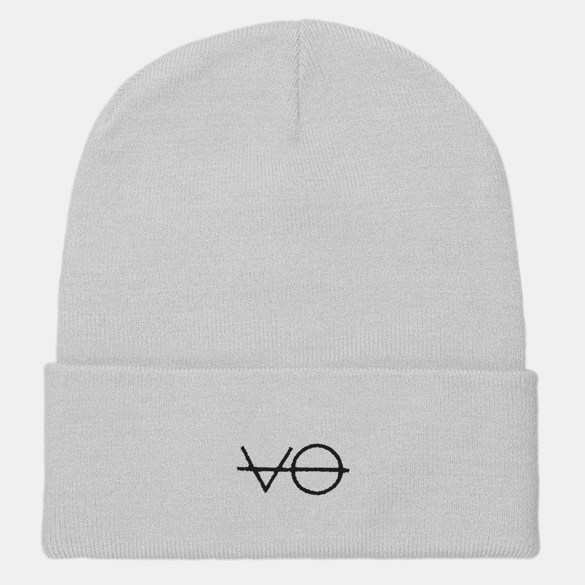 VO Embroidered Vegan Cuffed Beanie