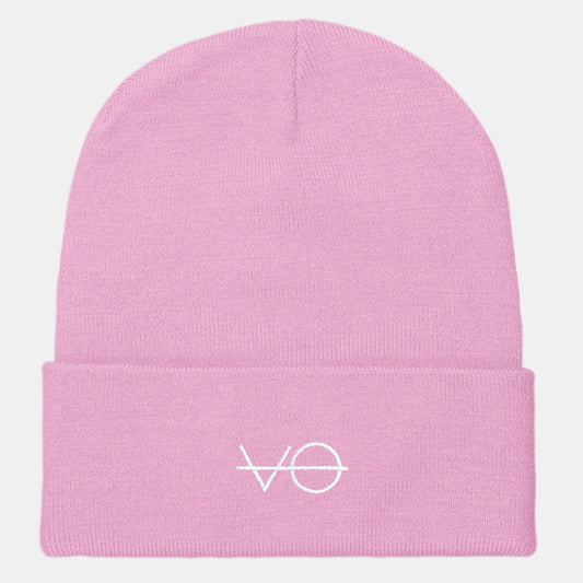 VO Embroidered Vegan Cuffed Beanie