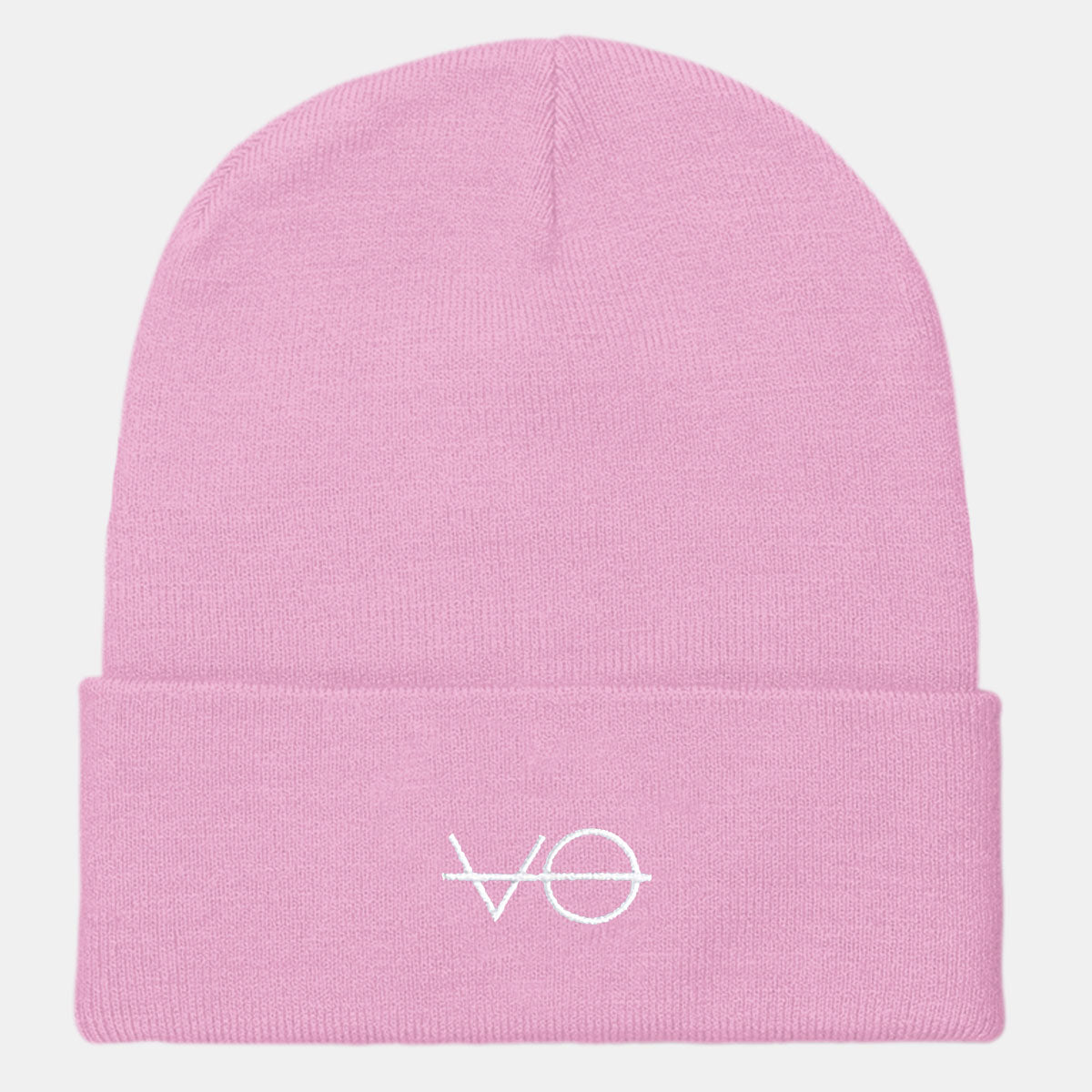 VO Embroidered Vegan Cuffed Beanie