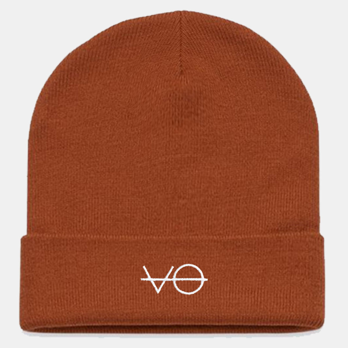 VO Embroidered Vegan Cuffed Beanie