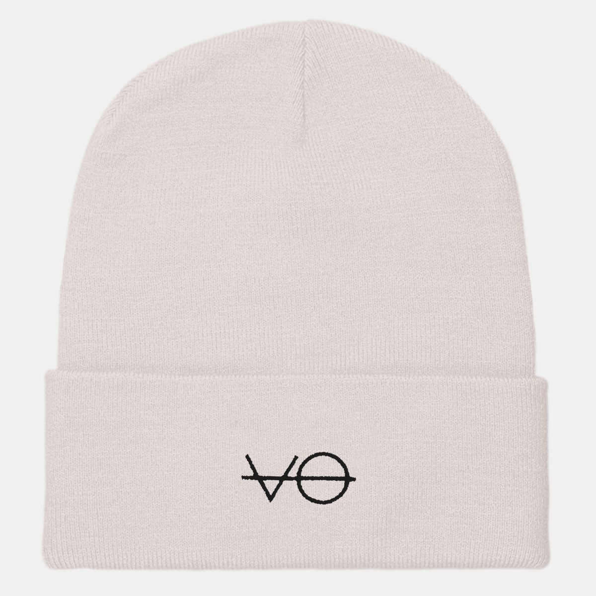 VO Embroidered Vegan Cuffed Beanie