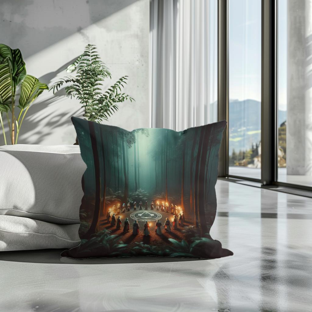 Forest Ritual Cotton Cushion