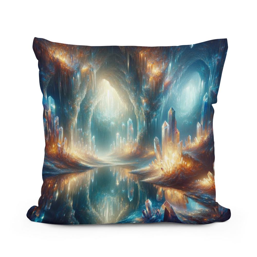 Mystical Crystal Grotto Cotton Cushion