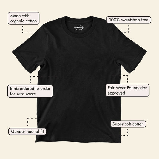 Tiny Embroidered Bumble Bee Kids T-Shirt (Unisex)