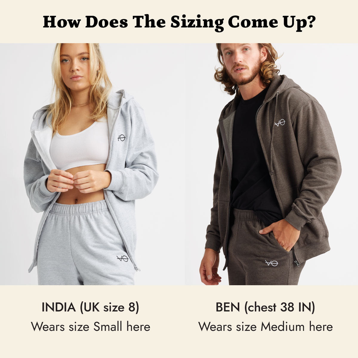 VO Embroidered Zip Up Hoodie (Unisex)