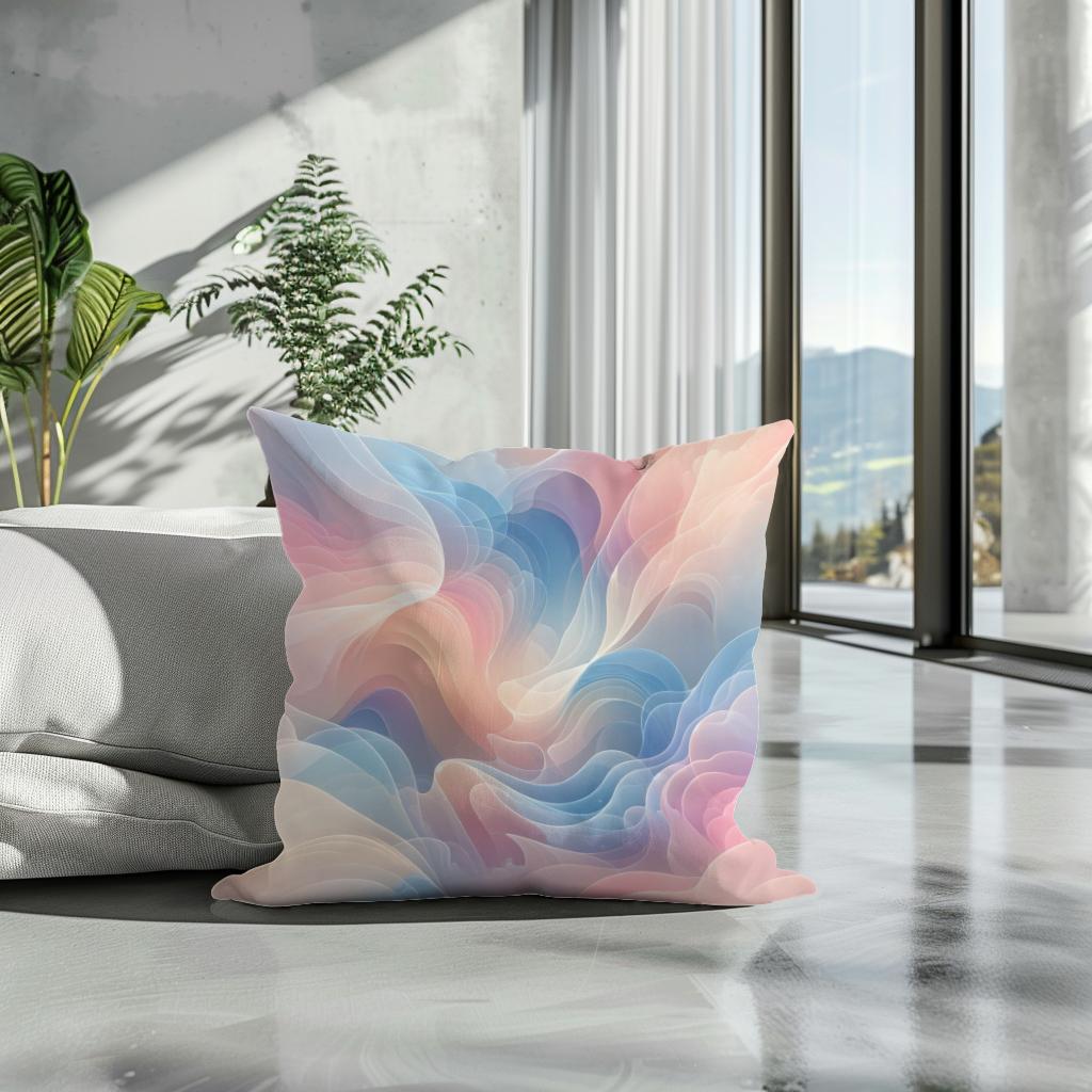 Pastel Dreamscape Cotton Cushion