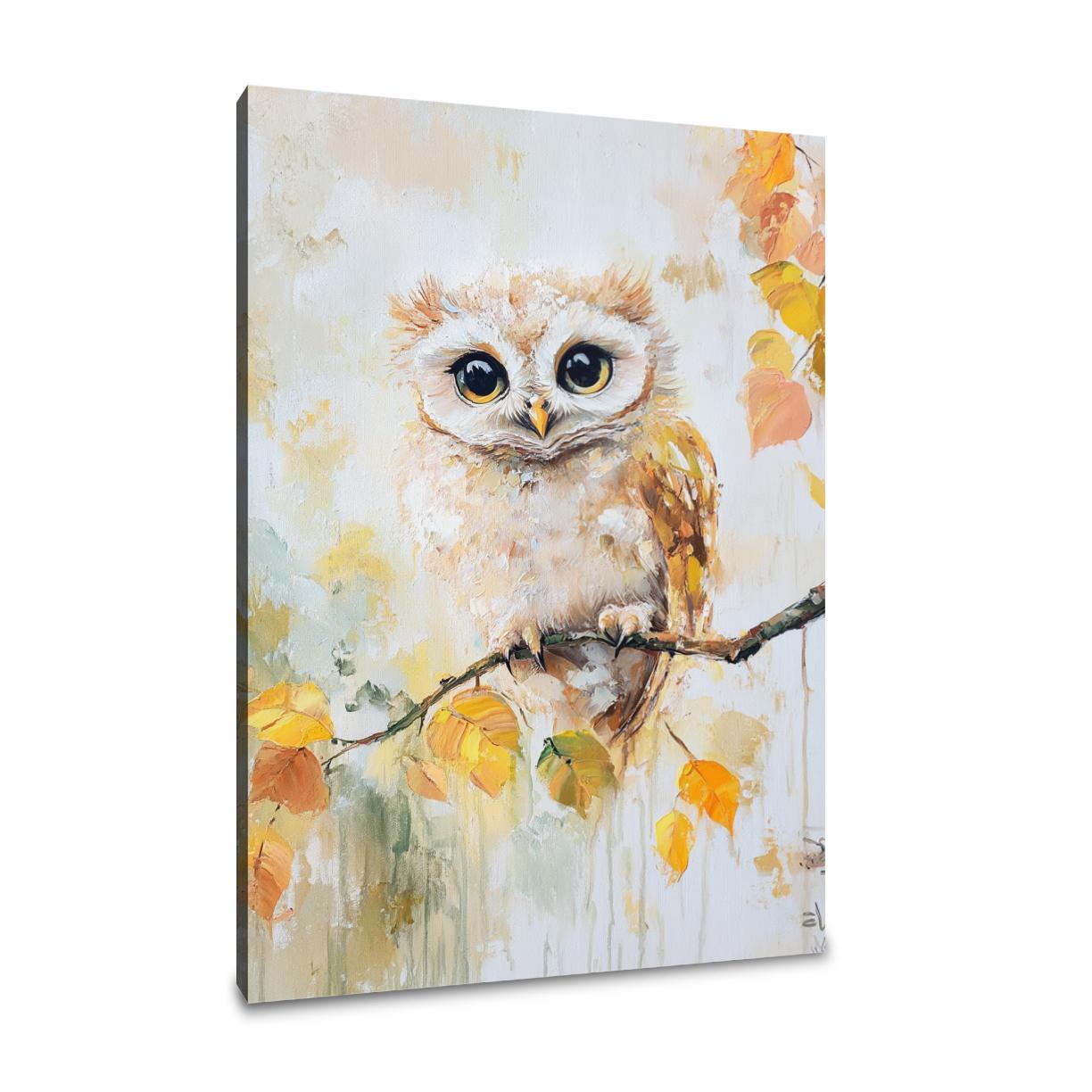 Wise Baby Owl Canvas