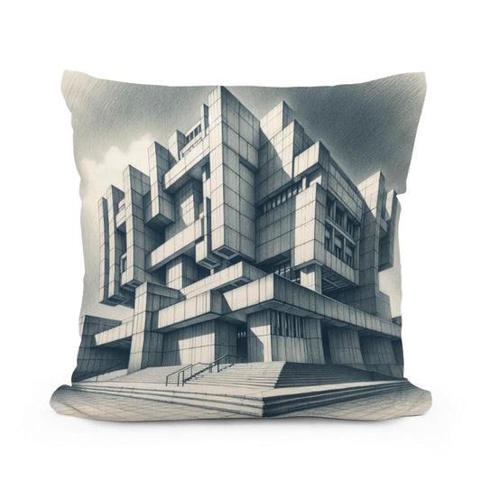 Brutalist Bastion Cotton Cushion