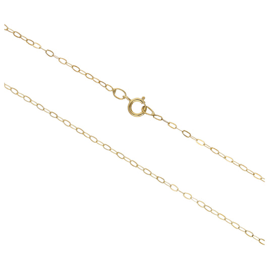 9ct Gold Lightweight Trace Chain 16 - 20 Inches