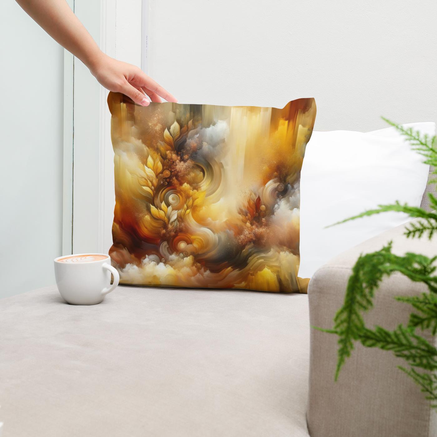 Autumn's Radiance Cotton Cushion
