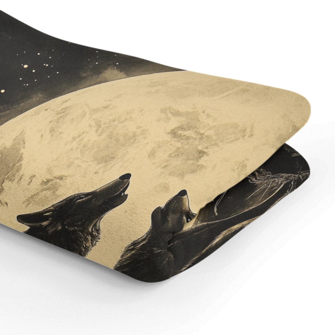 Lunar Serenade Wolves Blanket