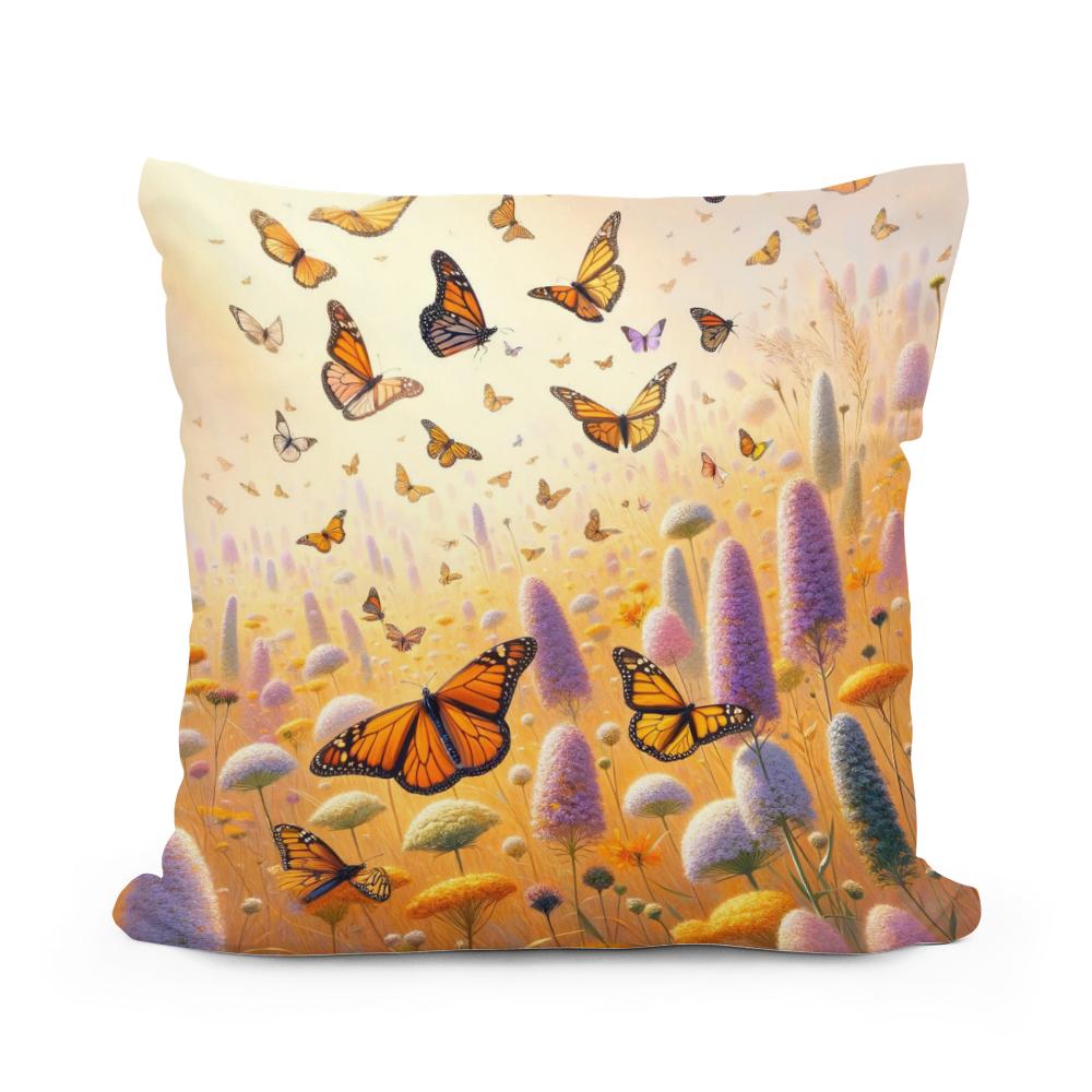 Monarch Meadow Cotton Cushion