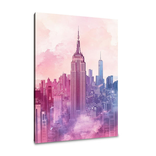 Golden Hour Over Empire State Canvas