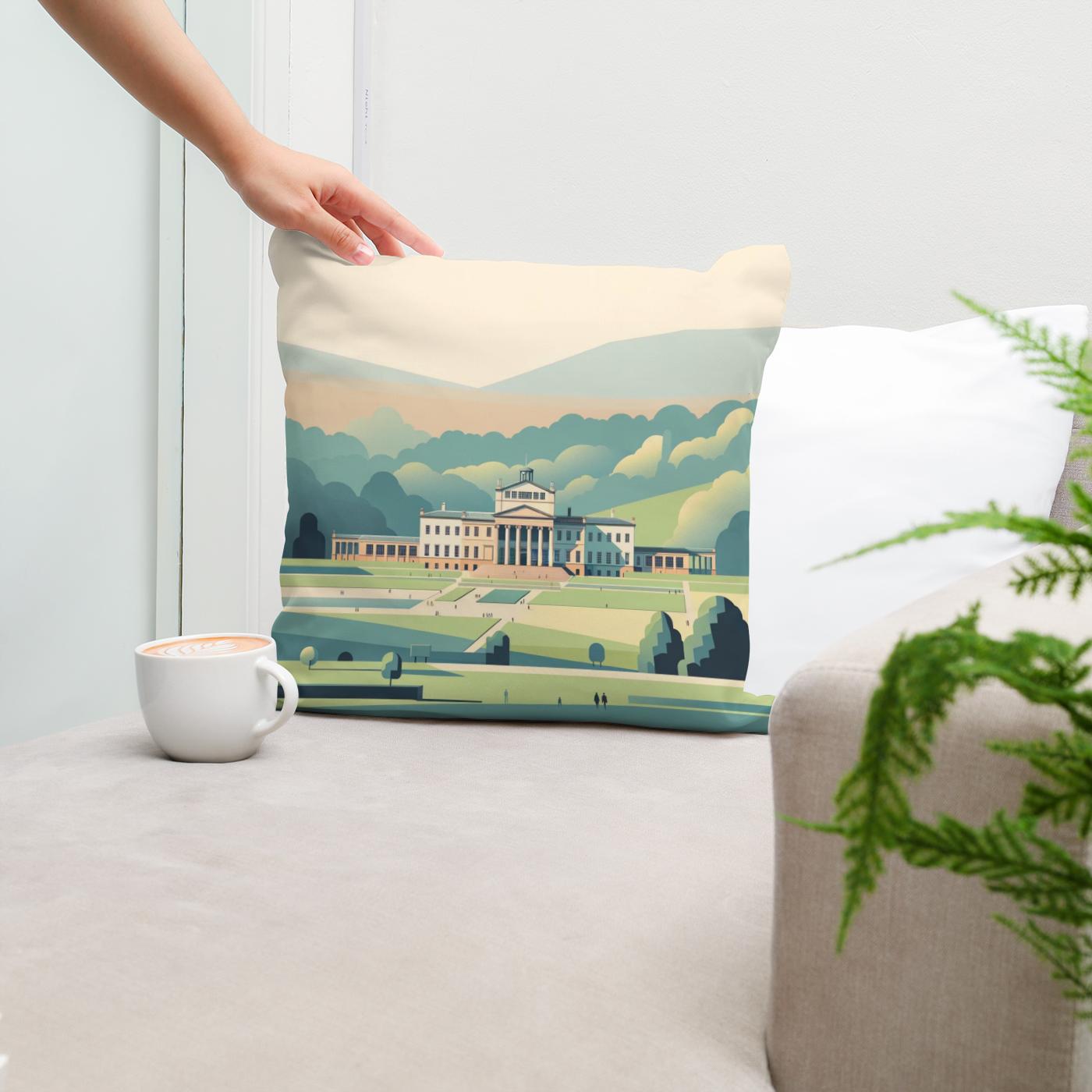 Manchester Heaton Park Serene Minimalism Cotton Cushion