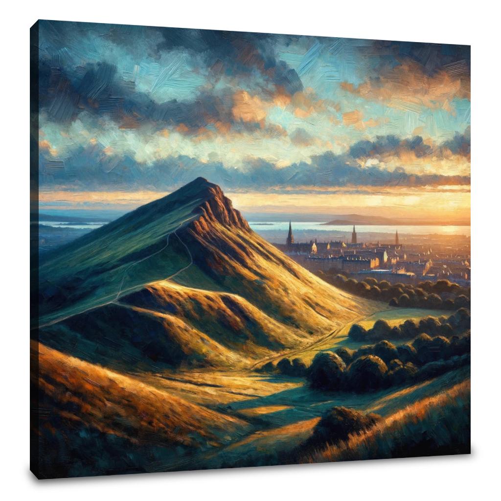 Edinburgh's Arthur's Seat Dusk Canvas