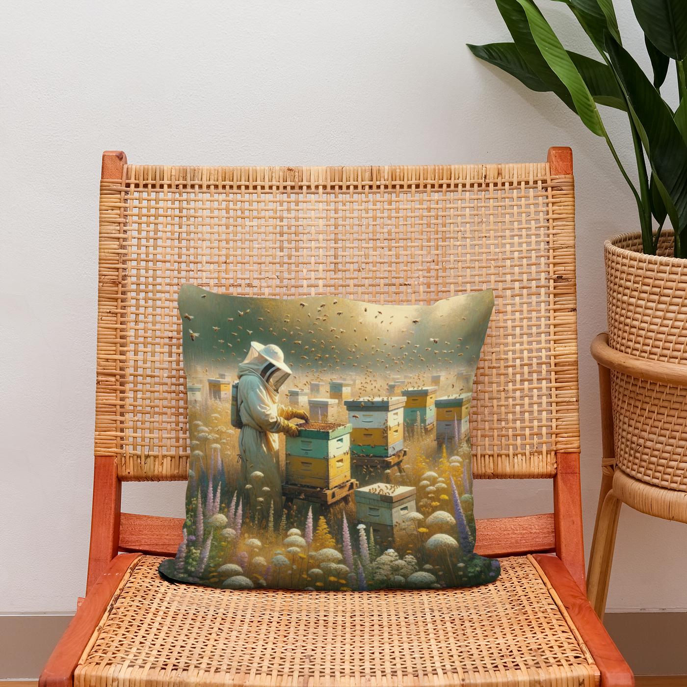 Wildflower Apiary Cotton Cushion