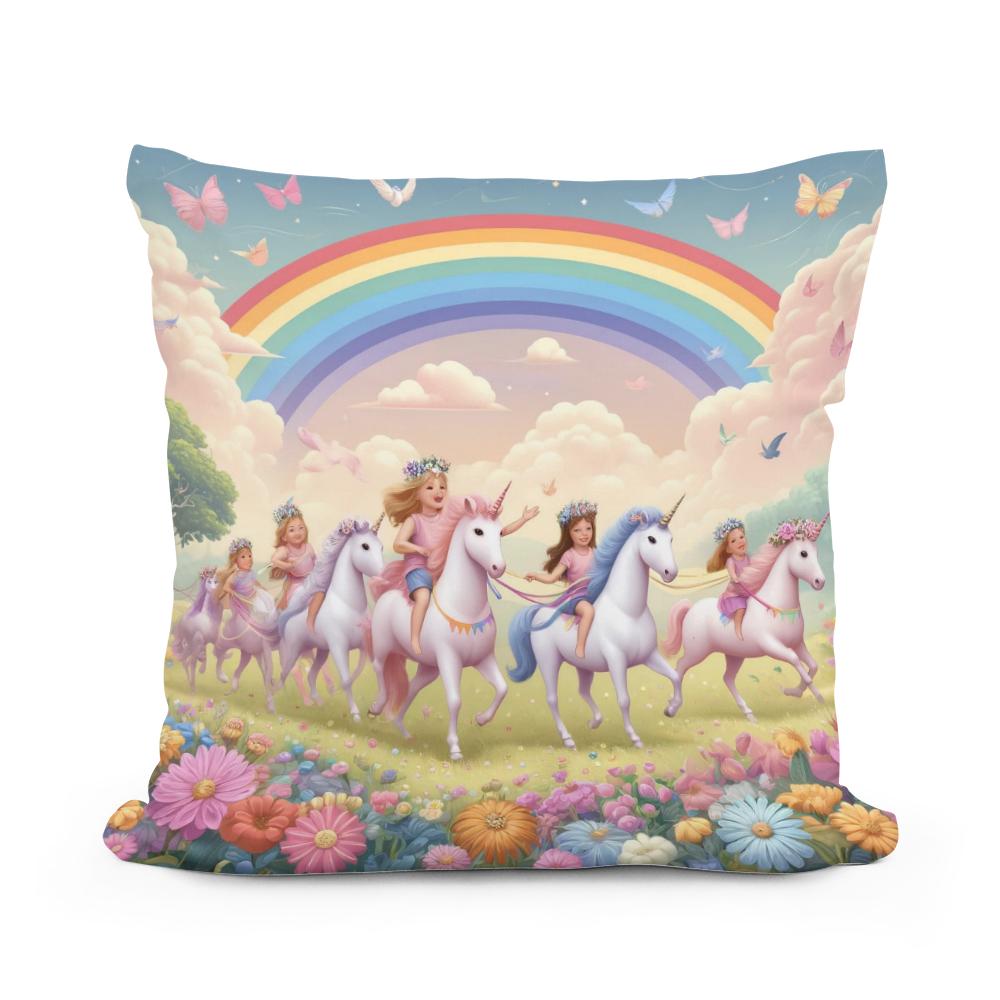 Unicorn Parade Cotton Cushion