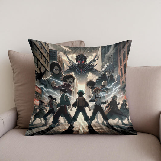 Cityscape Heroic Standoff Cotton Cushion