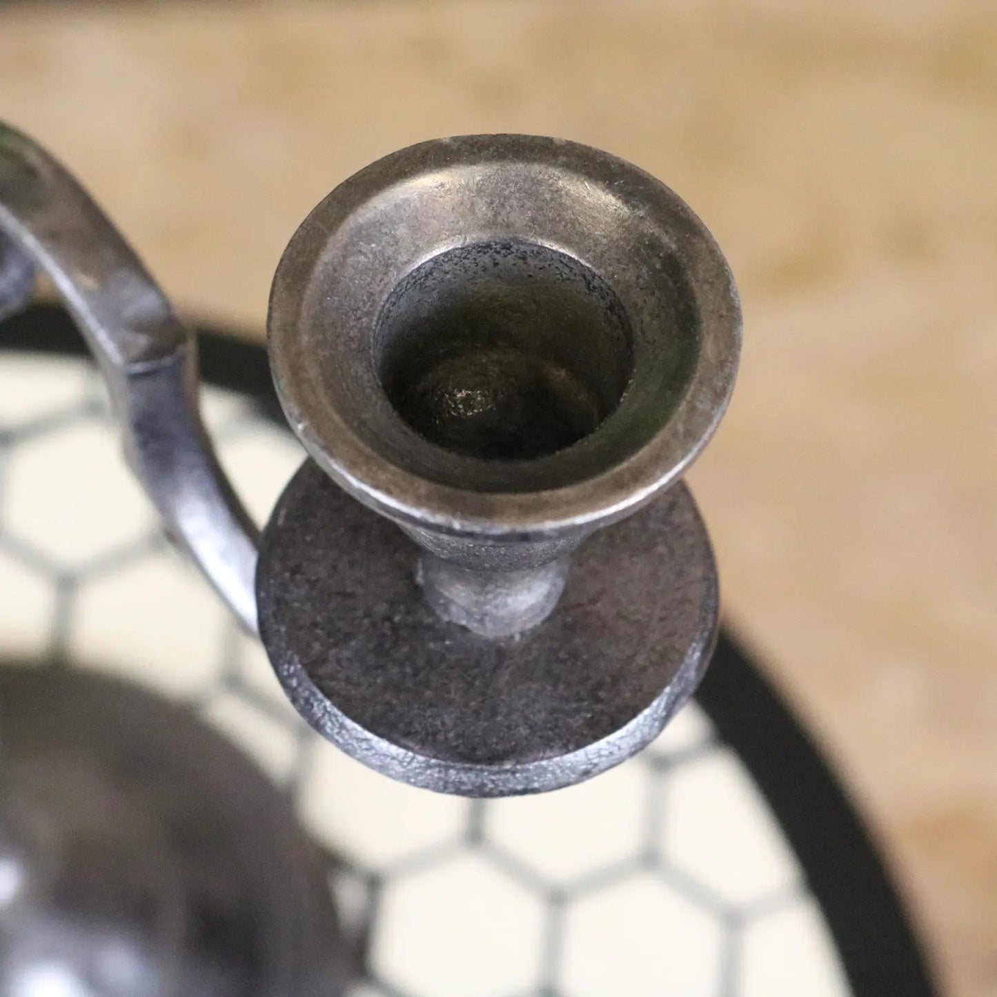 Veeha Candelabra Centerpiece 5 Candle Holder 40cm Gunmetal Silver