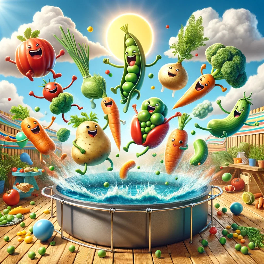 Vegetable Pool Party Canvas
