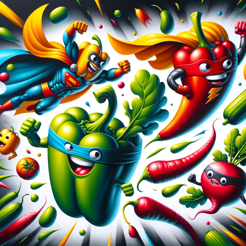 Veggie Villains and Heroes Canvas
